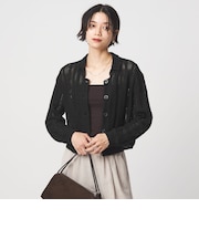 メッシュ ポロカーディガン ウォッシャブル