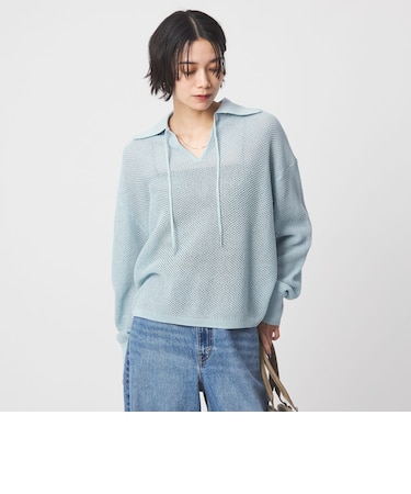 メッシュ ポロプルオーバー