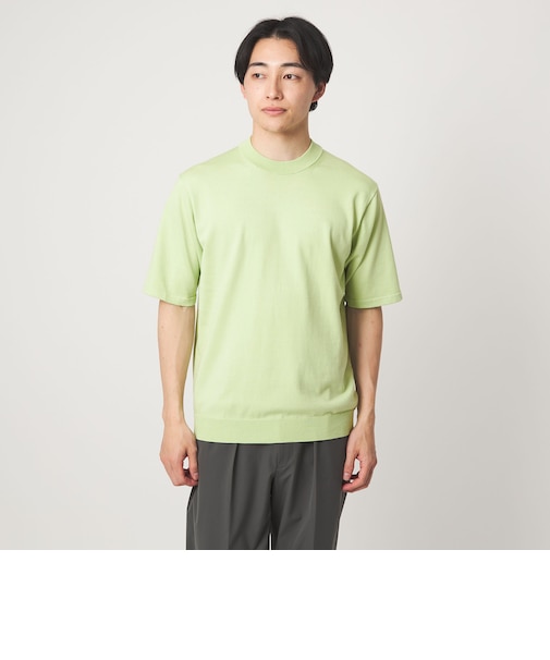 MTB コットン ハイゲージ モックネック ニット Tシャツ