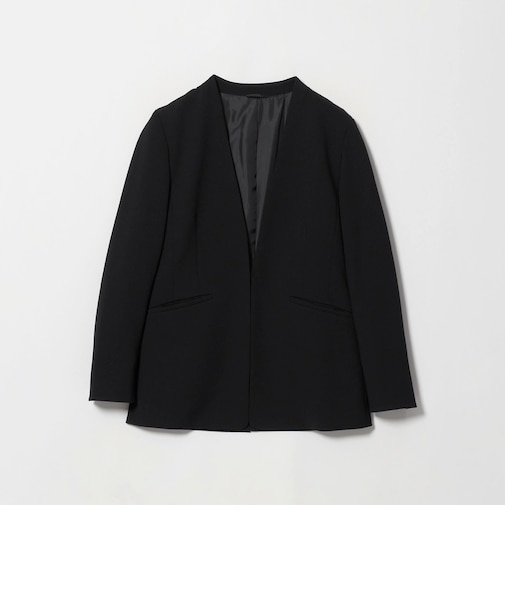 カットジョーゼット Vネックジャケット ‐セットアップ対応・ウォッシャブル‐