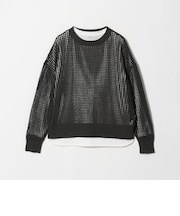 メッシュ クルーネックニット＋カットソー -セットアイテム- -ウォッシャブル- ＜A DAY IN THE LIFE＞