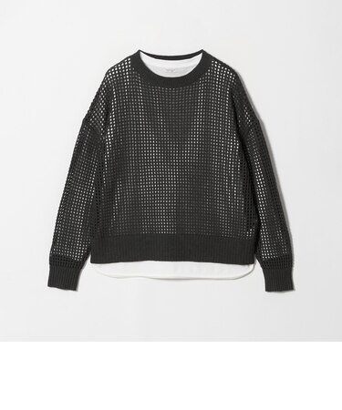 メッシュ クルーネックニット+カットソー -セットアイテム- -ウォッシャブル- <A DAY IN THE LIFE>