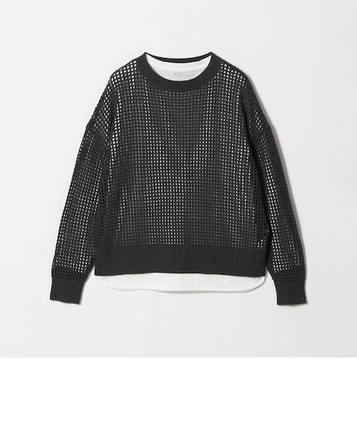 メッシュ クルーネックニット+カットソー -セットアイテム- -ウォッシャブル- <A DAY IN THE LIFE>
