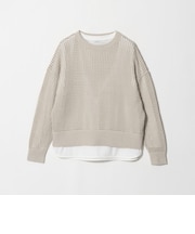 メッシュ クルーネックニット＋カットソー -セットアイテム- -ウォッシャブル- ＜A DAY IN THE LIFE＞