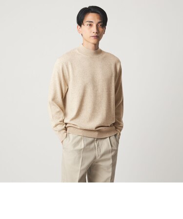 シルク ミックス モックネック ニット