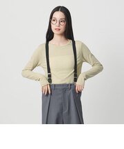 ハイツイストコットン シアークレープ ロングスリーブTシャツ