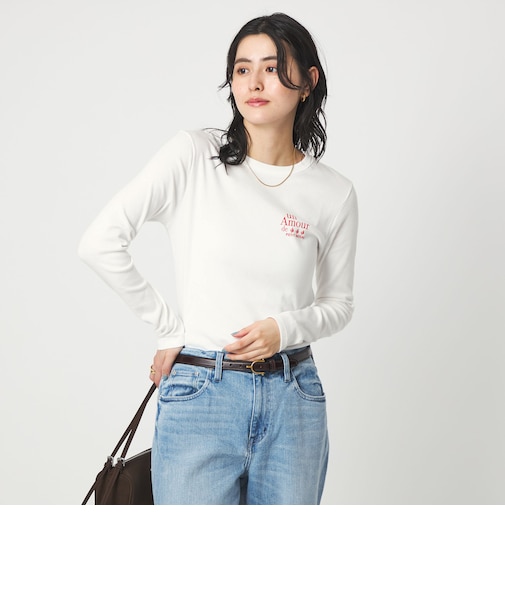 【別注】＜PETIT BATEAU＞ロングスリーブ プリント Tシャツ
