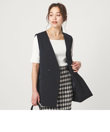 ［size SHORTあり］サラフール ノーラペル ジレ ストレッチ UVカット