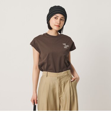コットン ロゴプリント フレンチスリーブ Tシャツ