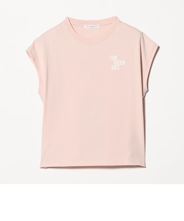 コットン ロゴプリント フレンチスリーブ Tシャツ