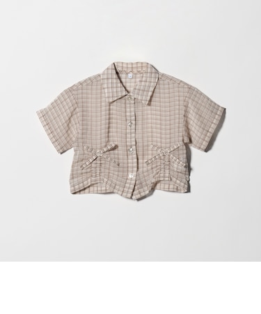 シースルー チェック シャツ / キッズ  100cm-130cm