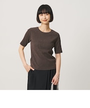 シャーリング コンパクト ボーダー Tシャツ
