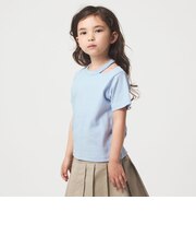 ネック スリットTシャツ 100cm-160cm