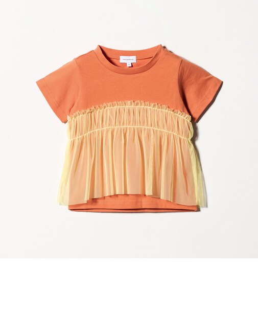 【スタメンシリーズ】チュールドッキング Tシャツ / キッズ  100cm-160cm UVカット 接触冷感  吸水速乾