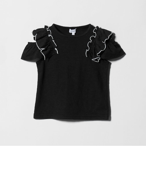 ショルダースリット フリルTシャツ / キッズ 100cm-130cm