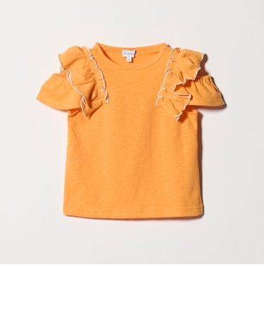 ショルダースリット フリルTシャツ / キッズ  100cm-130cm