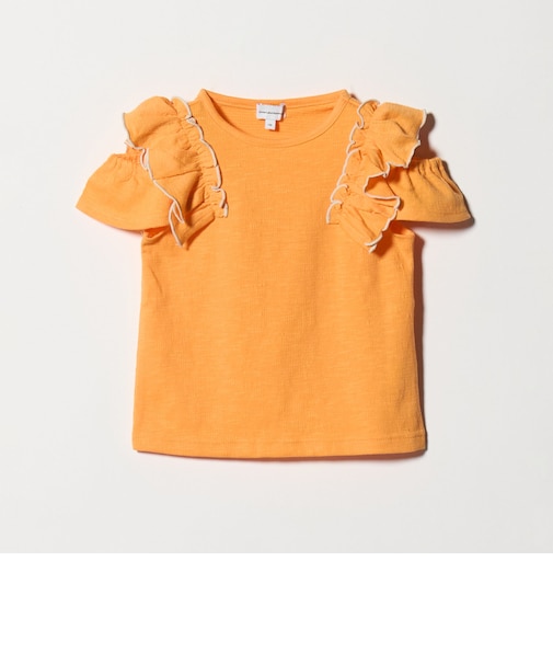 ショルダースリット フリルTシャツ / キッズ  100cm-130cm