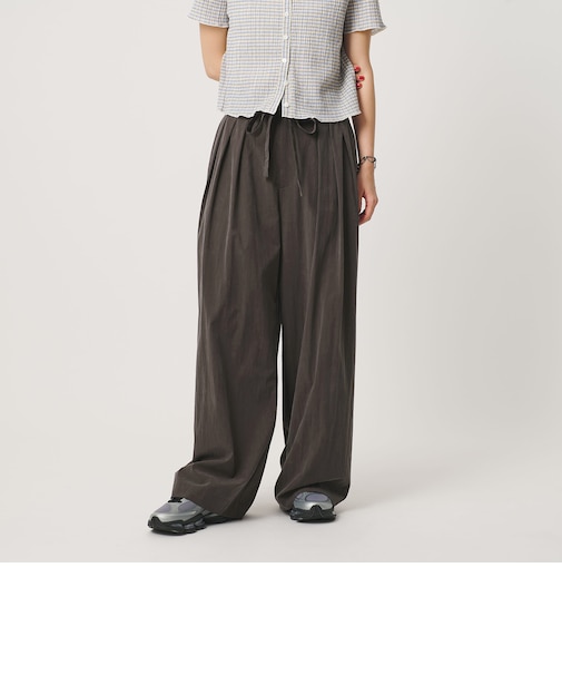 セルロースブレンド  ベルトループ ワイドパンツ ウォッシャブル
