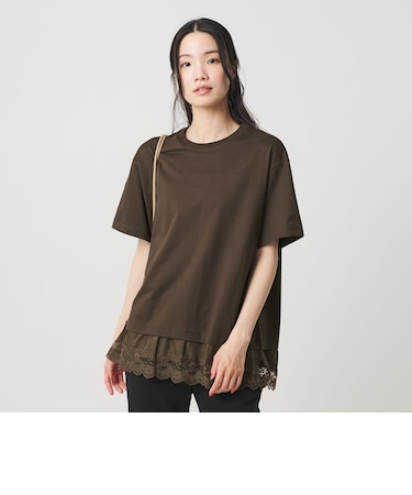 レースドッキング ショートスリーブ Tシャツ