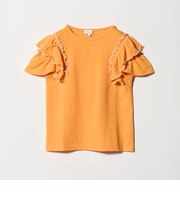 ショルダースリット フリルTシャツ / キッズ 140cm-160cm
