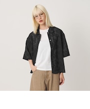 セルロースポリエステル クロスステッチ シャツ ウォッシャブル