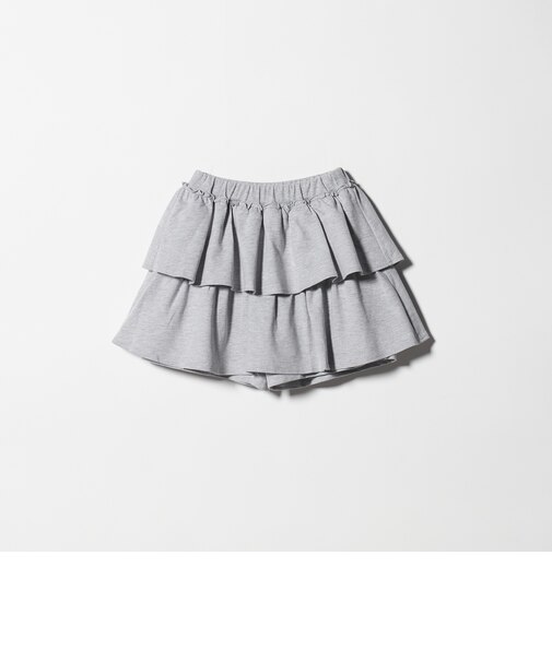ミニ裏毛 フリル キュロット(グレー)140cm-160cm