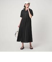 ［size SHORT/TALLあり］ワッシャー プリーツ ショートスリーブ ワンピース