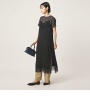 レース Vネック キャミソール ワンピース