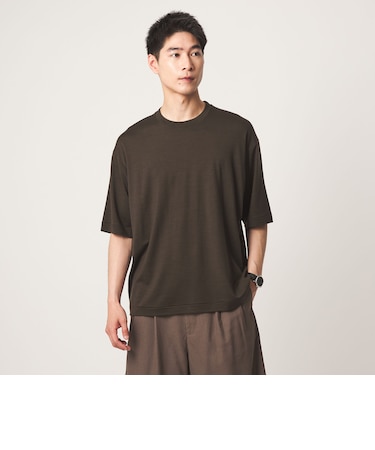 FINE BASIC ハシゴ Super100’s ウール 半袖 Tシャツ