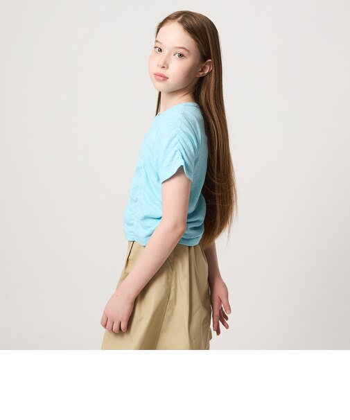 シャーリング Tシャツ / キッズ 100cm-160cm