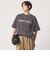 ヘムギャザー ロゴ Tシャツ
