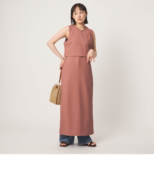 タンクトップ×ノースリーブ ワンピース セット