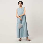 ［size SHORTあり］カット ティアード ワンピース