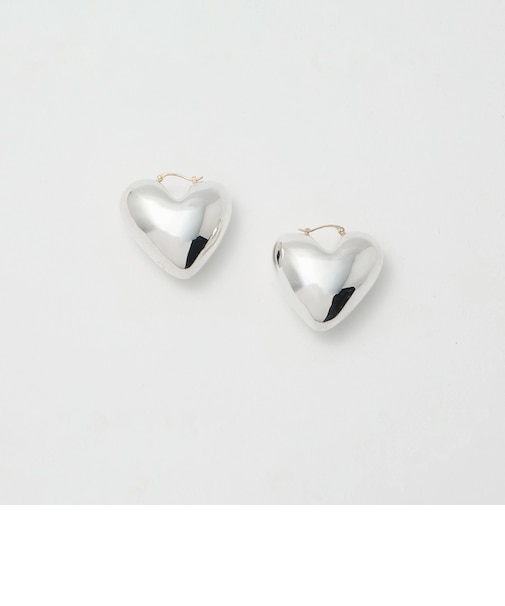 <PREEK>YU-KIN HEART HOLLOW EARRINGS/ピアス
