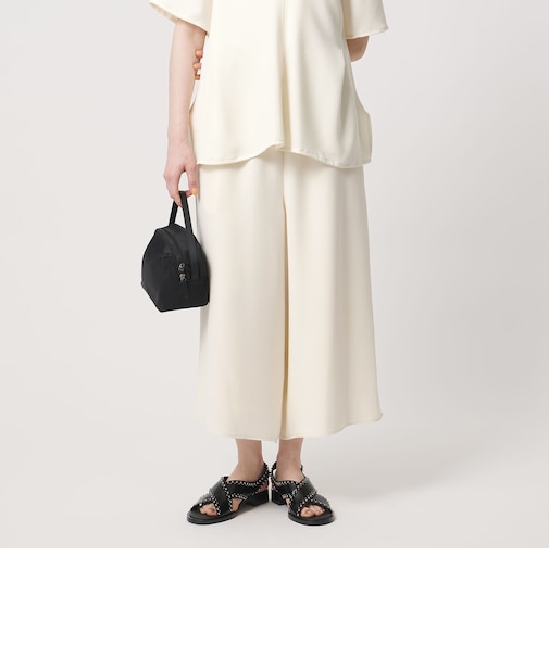 COMFY クロップド ワイドパンツ ホワイト ‐防汚 UVカット ウォッシャブル‐