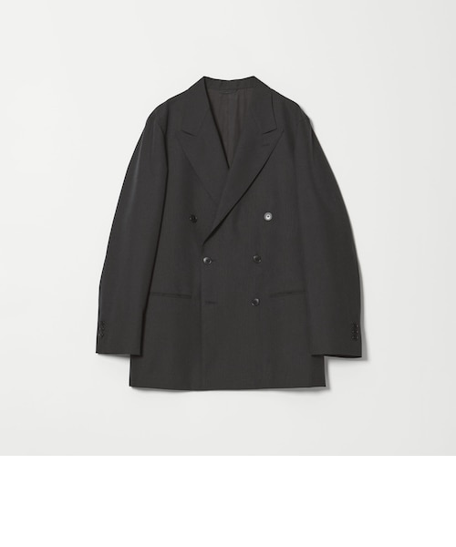 SA ウール オックスフォード ダブルブレステッド 6B ジャケット Steven Alan＞ ウール オックスフォード ダブルブレステッド 6B