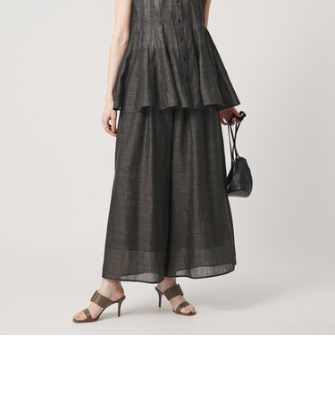 ギャザー フレアパンツ ‐ウォッシャブル‐