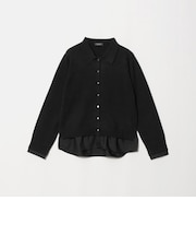 シャツ×ニット ドッキングプルオーバー ‐ウォッシャブル‐＜A DAY IN THE LIFE＞