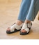 ビッグバックル クロスストラップ サンダル