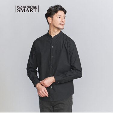【WARDROBE SMART】コットン バンドカラー スキッパー シャツ