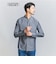 【WARDROBE SMART】コットン バンドカラー スキッパー シャツ