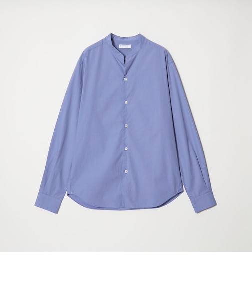 【WARDROBE SMART】コットン バンドカラー スキッパー シャツ