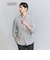 【WARDROBE SMART】コットン バンドカラー スキッパー シャツ
