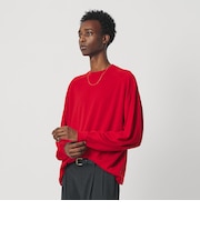 ＜OWNESS＞18ゲージ カシミヤ クロップド クルーネック ニット
