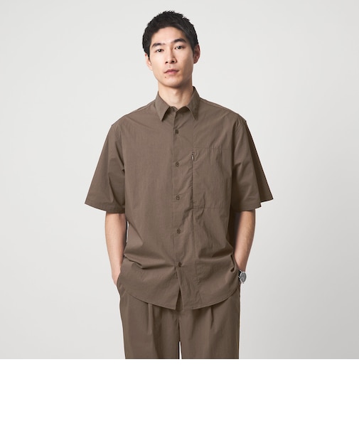 WONDER CLOTH ジャストルーズ レギュラーカラー 半袖 シャツ -ストレッチ・接触冷感・吸水速乾-