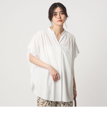 ［size SHORTあり］ショルダー タック スキッパー ブラウス
