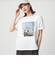 ＜at ease＞アソート フォトプリント ショートスリーブ カットソー