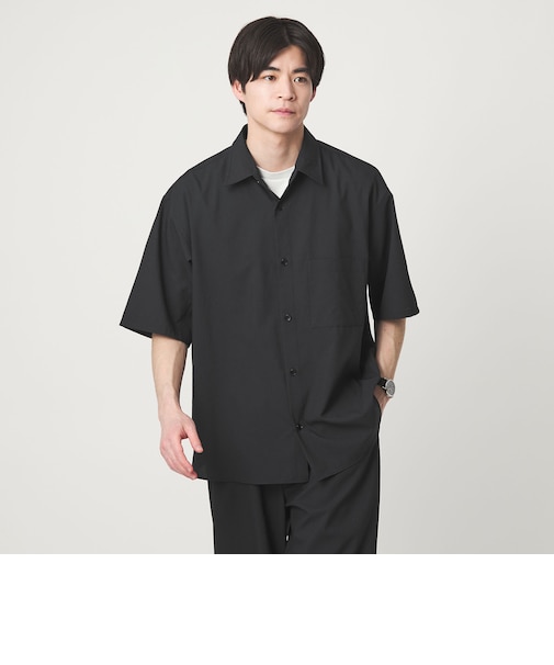 Dot Air ボックス レギュラーカラー 半袖 シャツ -ストレッチ-