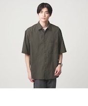 Dot Air ボックス レギュラーカラー 半袖 シャツ -ストレッチ-
