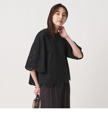 エンブロイダリー スカラップ Tシャツ
